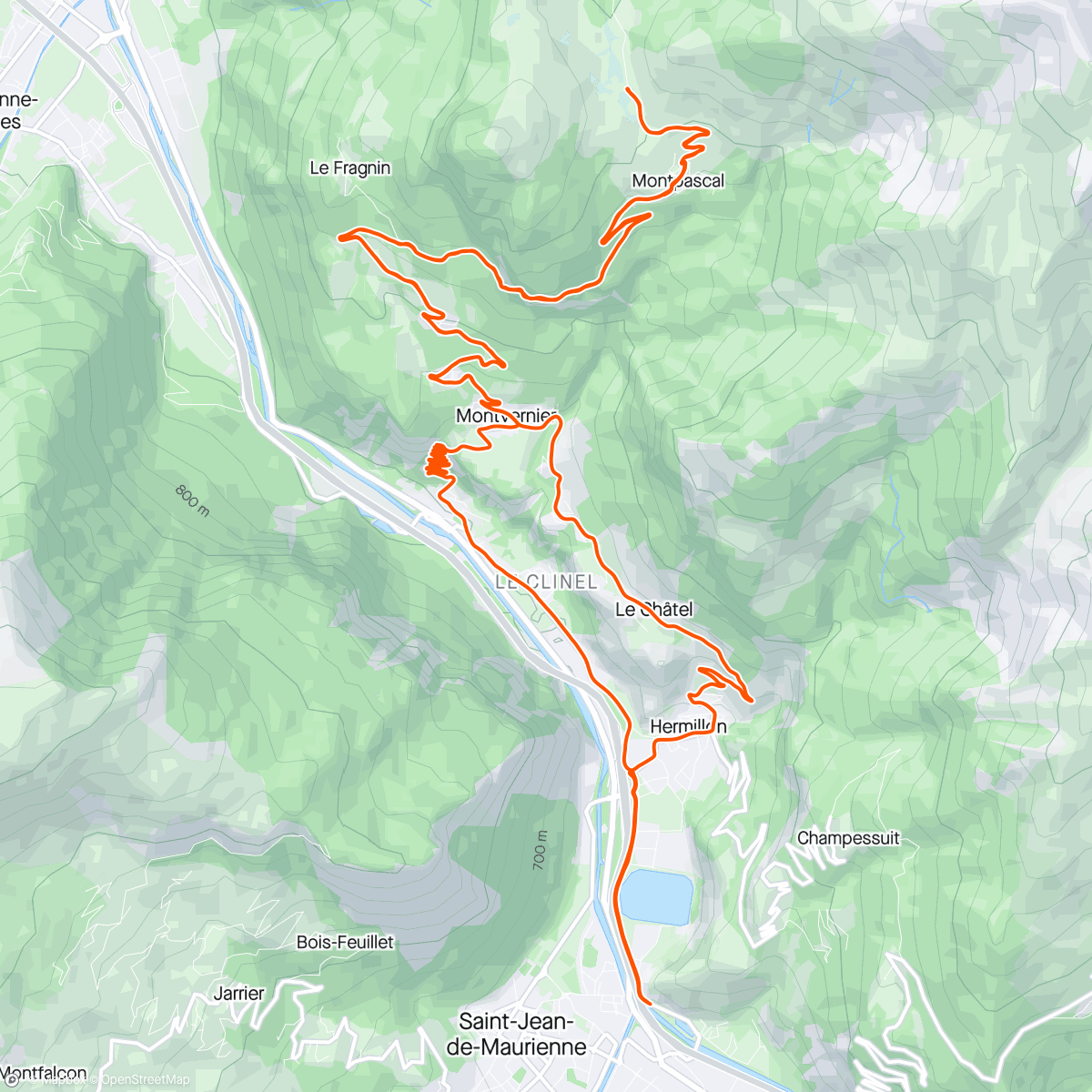 Map of the activity, Col du Chaussy par les Lacets de Montvernier...🤩🤩🤩... demi-tour au sommet, la descente pour faire la boucle fermée 😡😡😡