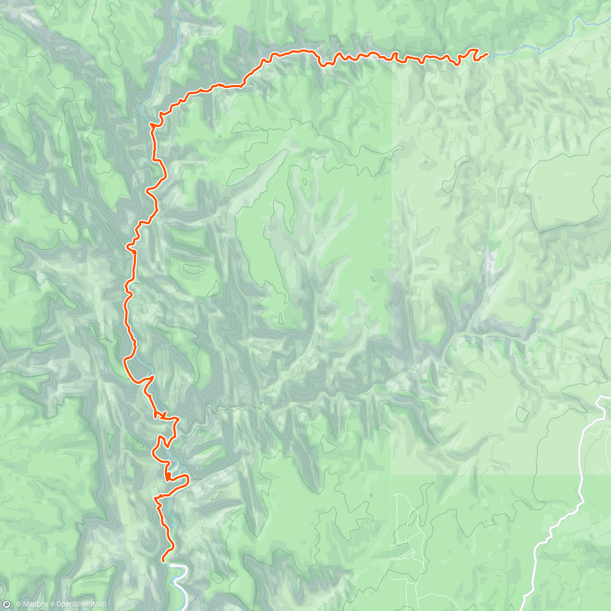 Map of the activity, Zion Narrows
