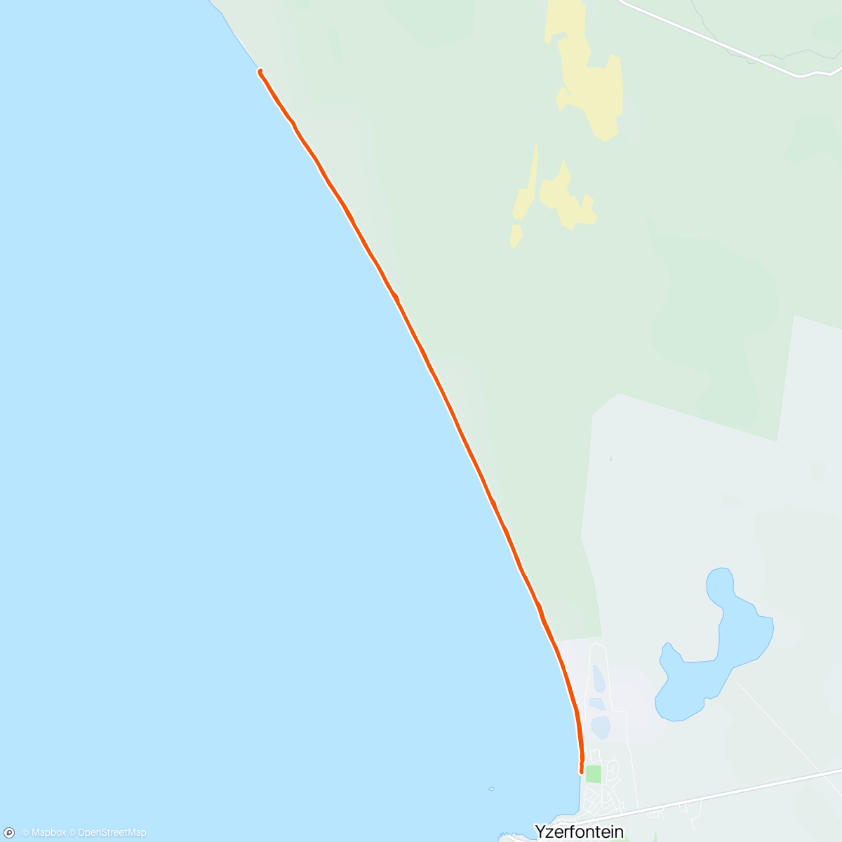 Map of the activity, 16 Mile Beach Coffee Ride