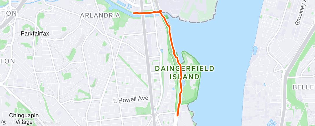 Map of the activity, Morning Run