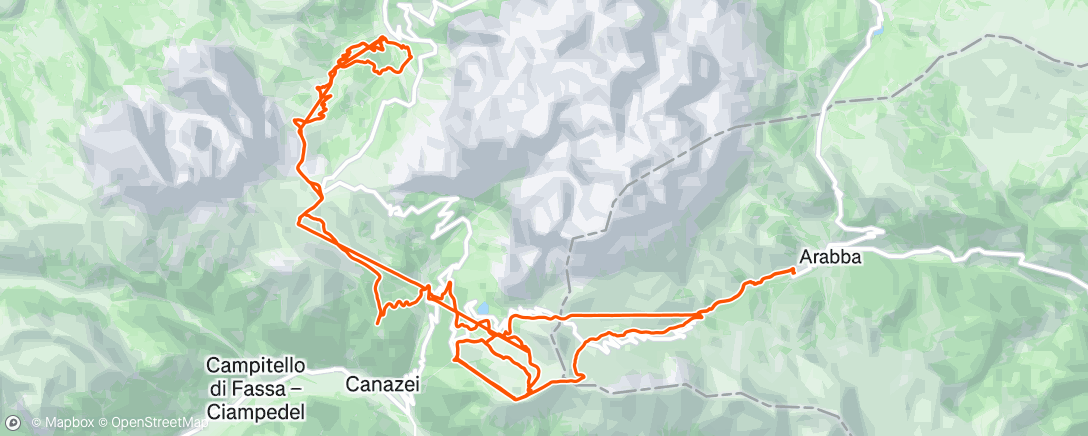 Map of the activity, Dolomiti day 4