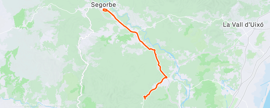 Map of the activity, Bicicleta por la mañana