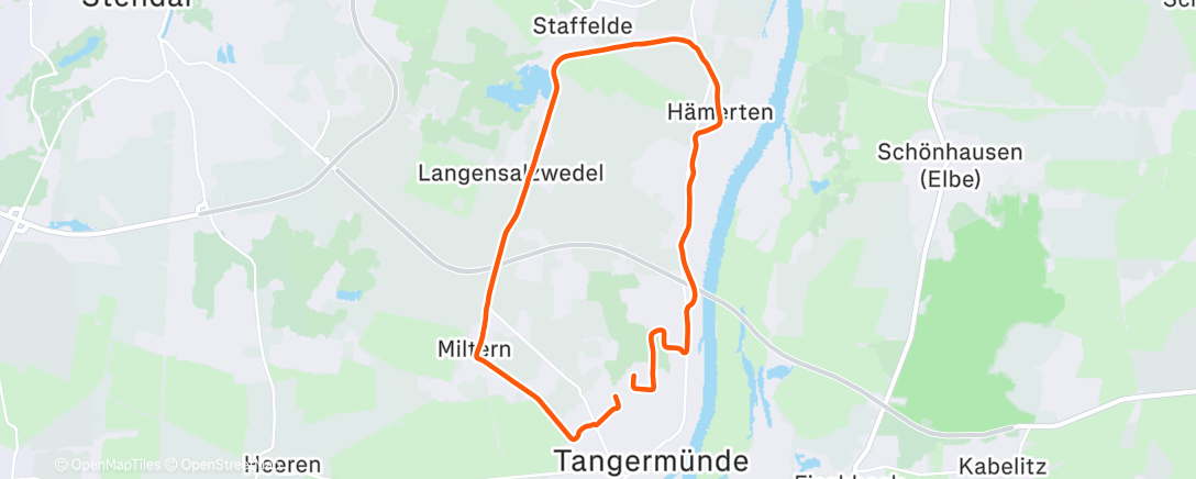 Map of the activity, Lauf am Morgen - längster Lauf 2025