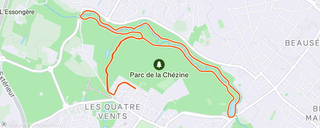 Map of the activity, ☁️ Evening Run
