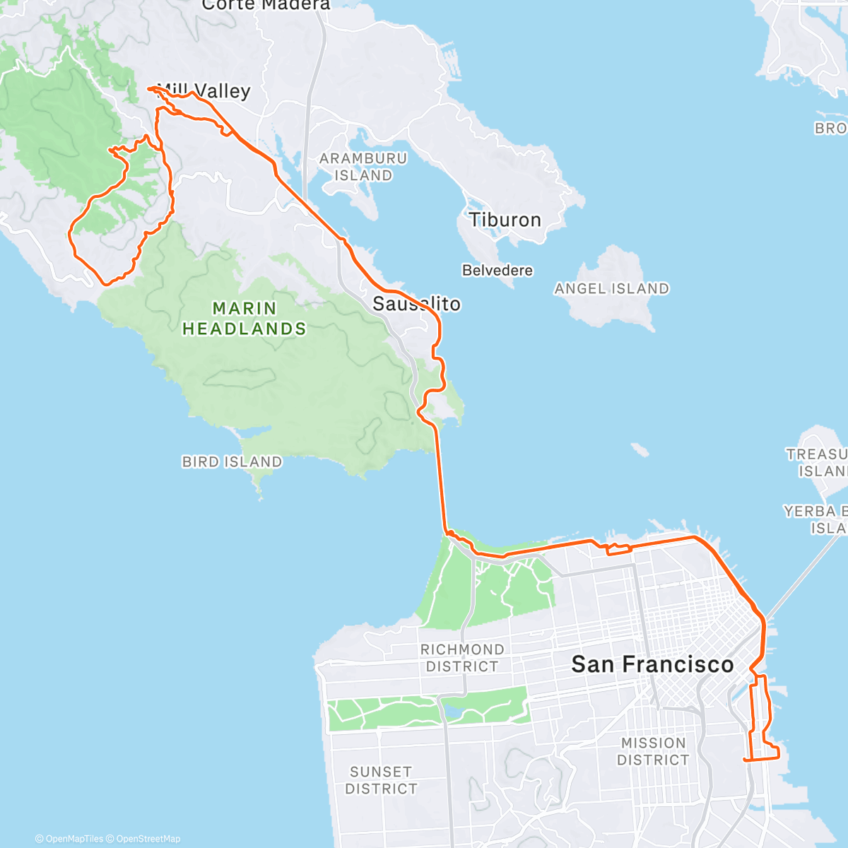 Map of the activity, Morning Ride
