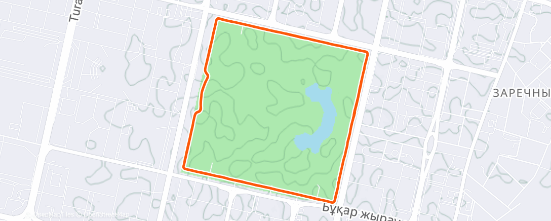 Map of the activity, Утренний забег