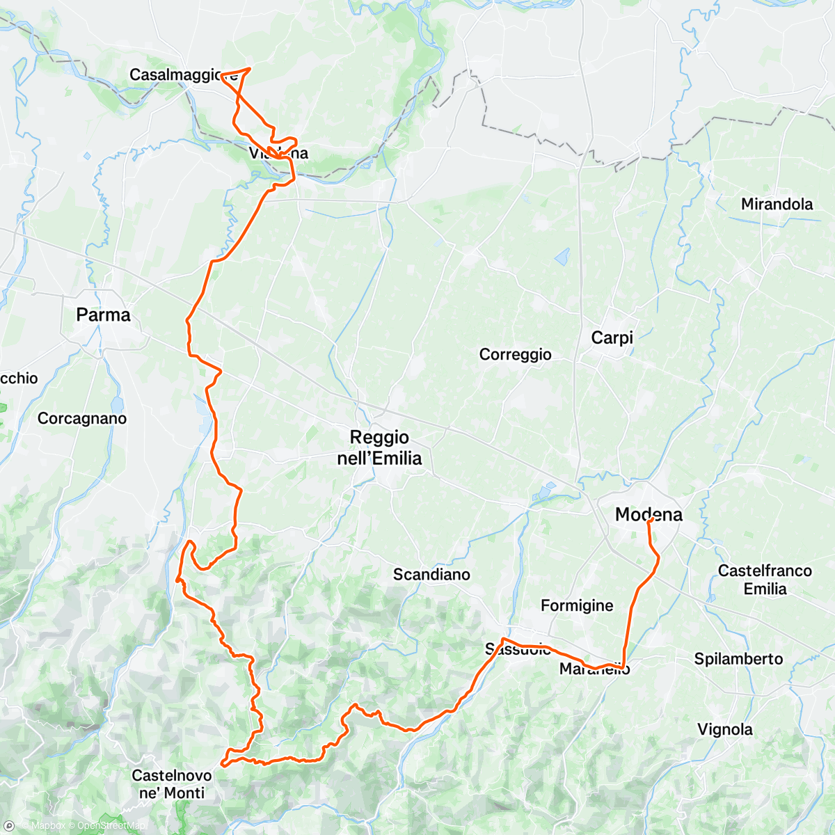 Map of the activity, Giro d'Italia: Stage 12. 🇮🇹🇮🇹