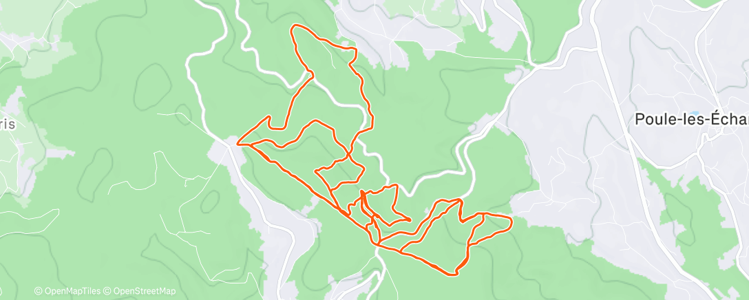 Map of the activity, Sortie Enduro dans le beaujolais 👌🤩🦵