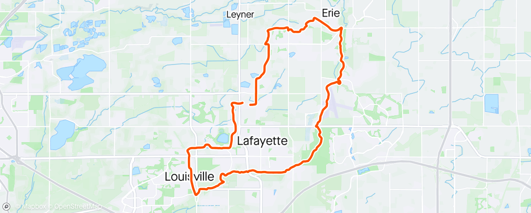 Map of the activity, Sweet Sunday Ride