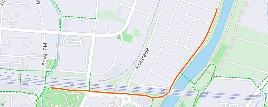 Map of the activity, commute run