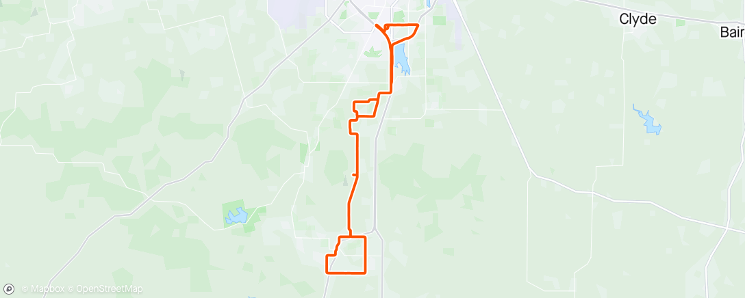 Map of the activity, Saturday BT Ride