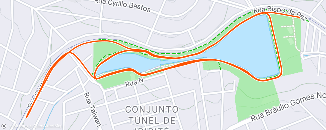 Map of the activity, Corrida da tarde
