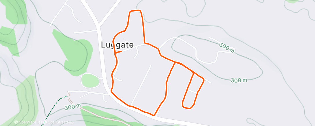 Map of the activity, Morning Run