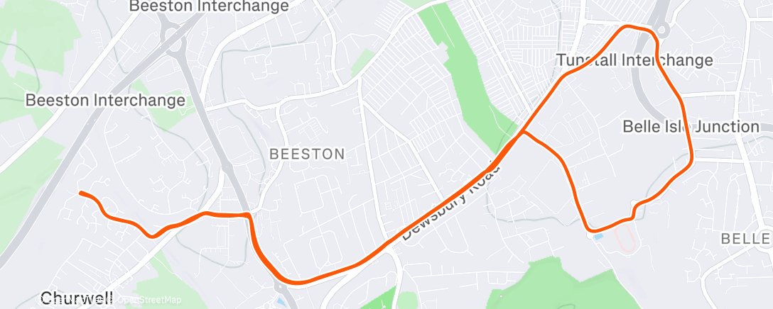 Map of the activity, Morning Run