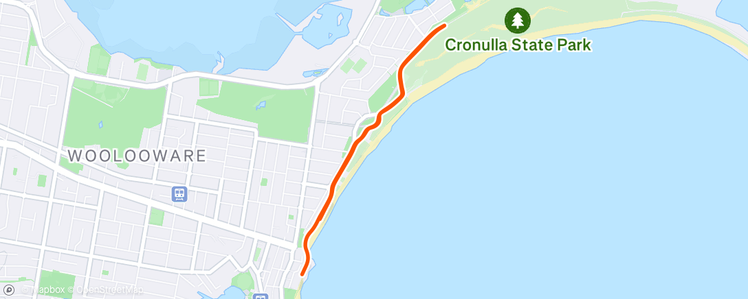 Map of the activity, Evening Run