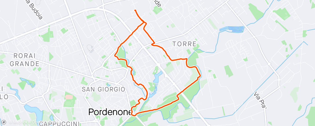 Map of the activity, Giro dei parchi