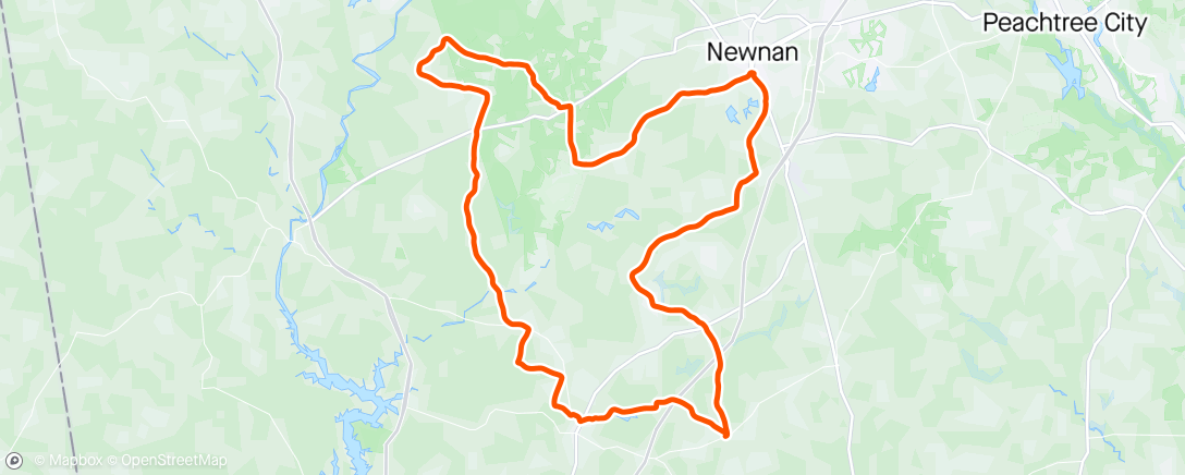 Mapa de la actividad (Tour of Coweta)