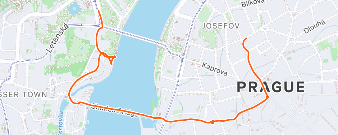 Map of the activity, Afternoon Walk