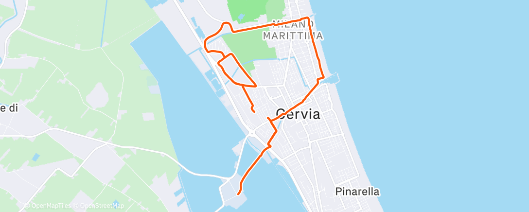 Map of the activity, Corsa mattutina