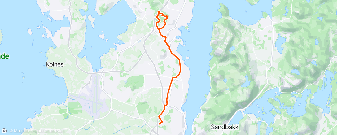 Map of the activity, Mtb rundt omkring i Sørmarka og hjem