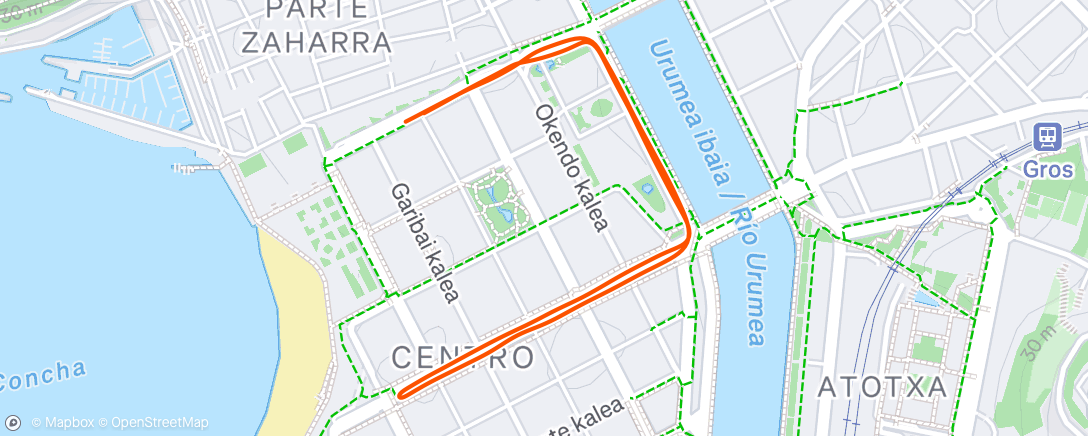 Map of the activity, Sortie vélo le matin