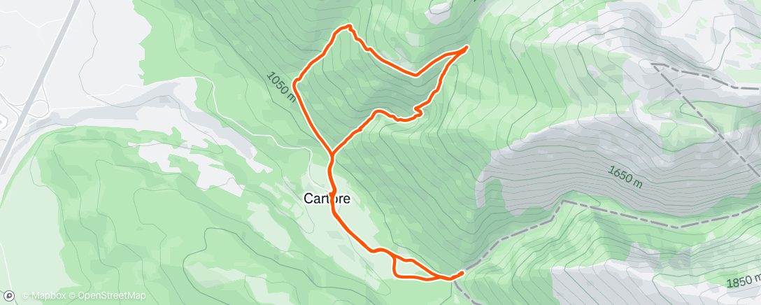 Map of the activity, Morning Hike