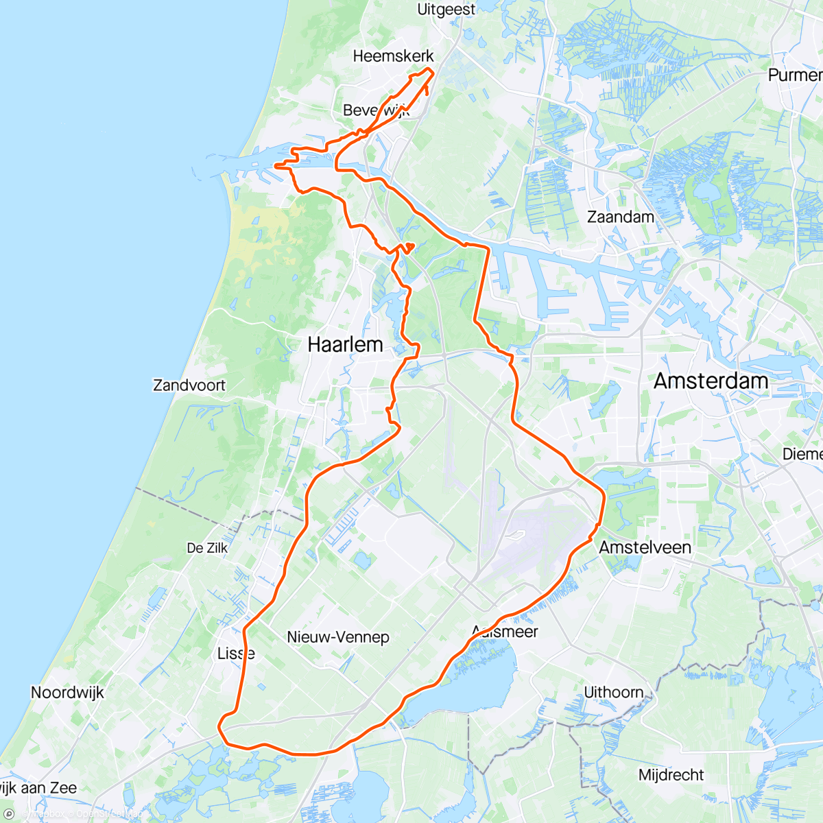 Map of the activity, Rondje Ringvaart
