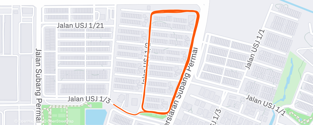 Map of the activity, Morning Run