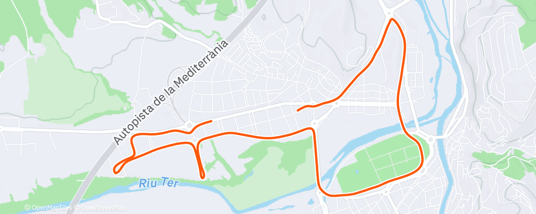 Map of the activity, Carrera vespertina