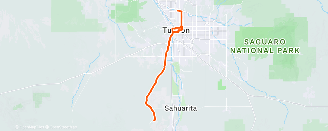 Map of the activity, As coach calls it “the Saturday group ride thingy”