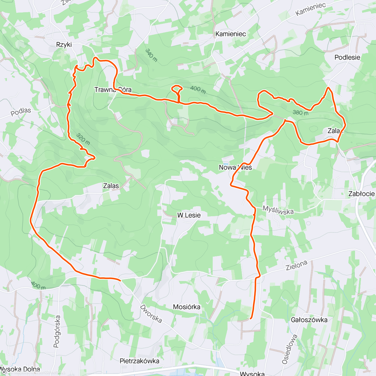 Map of the activity, Wiosna