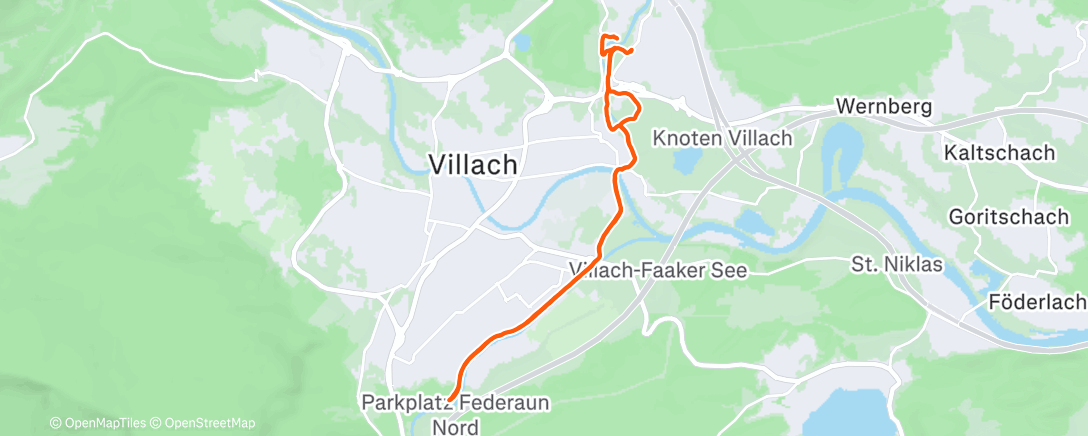 Map of the activity, Утренний забег