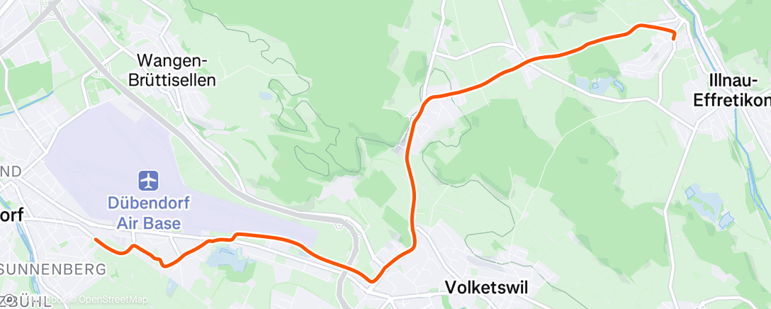 Map of the activity, Abendradfahrt