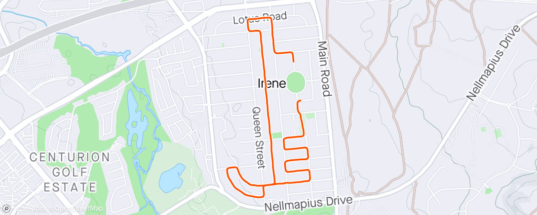 Map of the activity, Relaxed Morning Run
