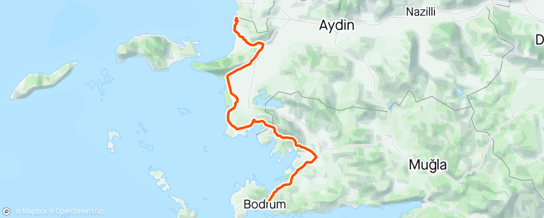 Map of the activity, Stage 5 tour of Turchia 🇹🇷