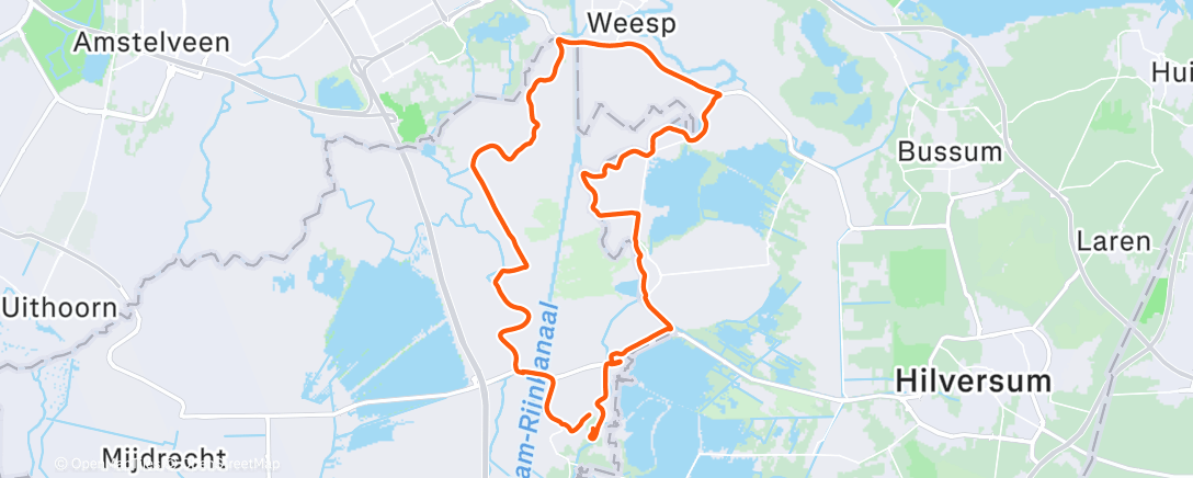 Карта физической активности (Driemond - Nederhorst ☁️+🌧️)