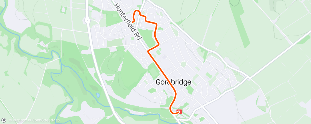 Map of the activity, Morning Ride to the train station