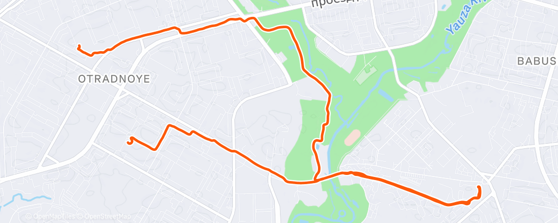 Map of the activity, Горный велозаезд (ночь)