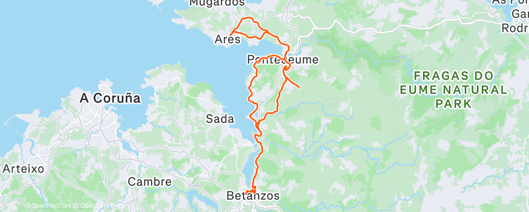 Map of the activity, Morning Ride