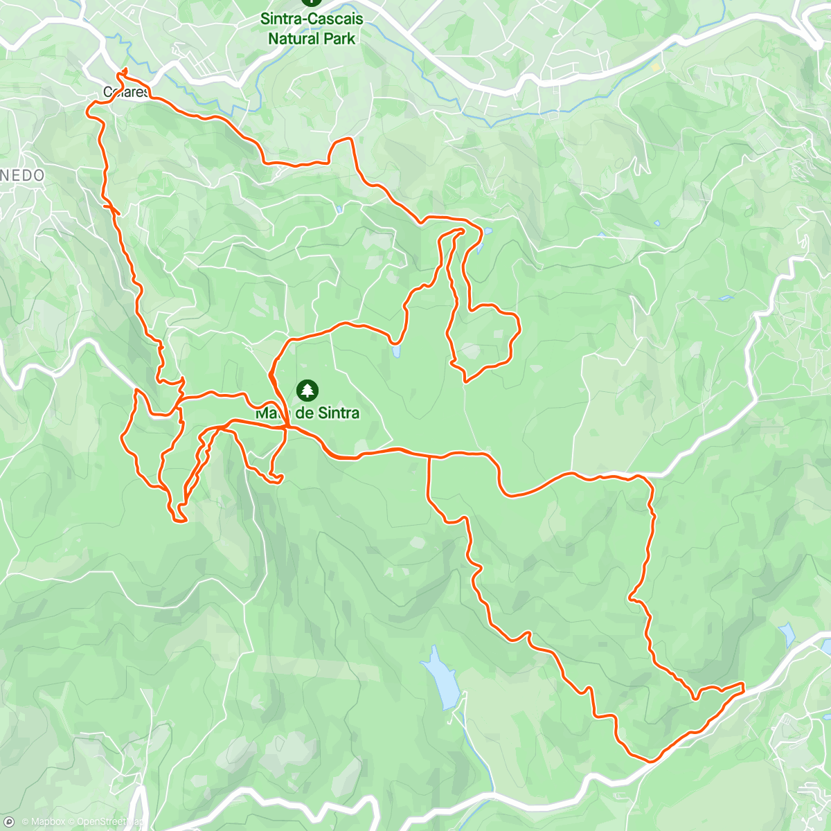 Map of the activity, Recon Enduro regional Sintra