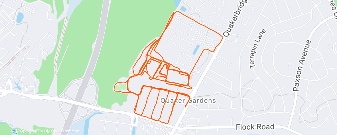 Map of the activity, Morning Run