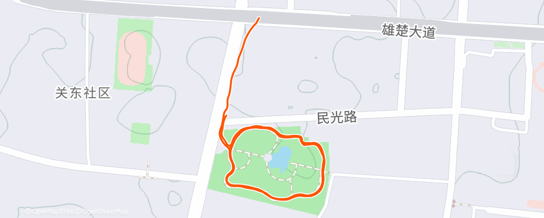 Карта физической активности (上午 跑步 7.53km 爬升 27m 用时 00:47:09 配速 06:14 心率 164.1 功率 235.9)