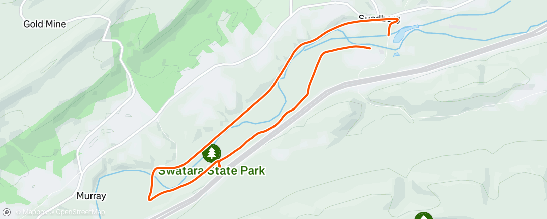 Map of the activity, Swatara SP hike #43