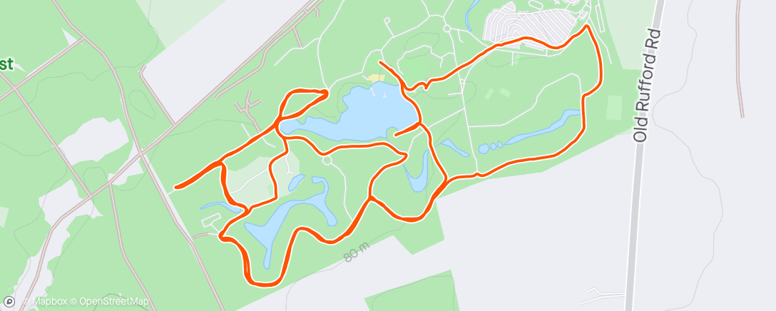 Map of the activity, Lil boujee Centre Parcs run