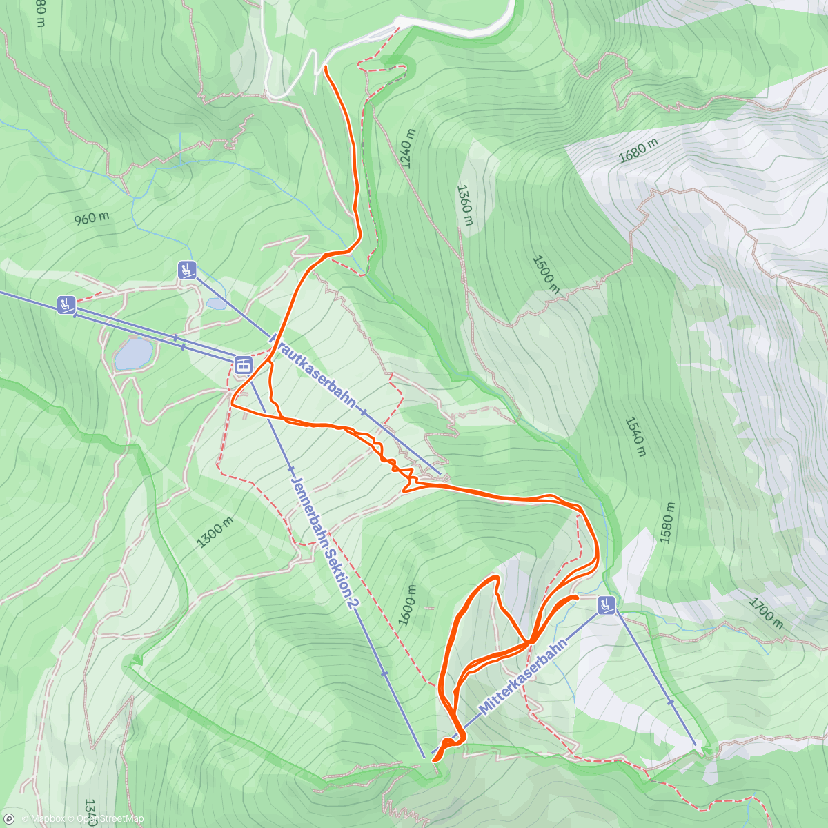 Map of the activity, Wanderung am Morgen