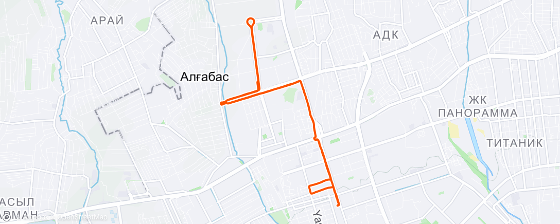 Map of the activity, Morning Run(Анаэробная)