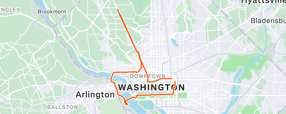 Map of the activity, Morning Run