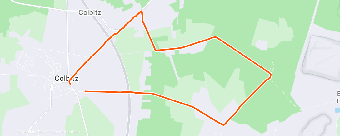Map of the activity, Lauf am Morgen