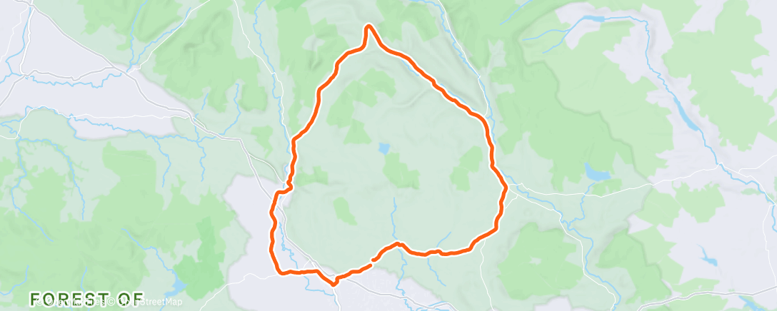 Map of the activity, Lunch Ride
