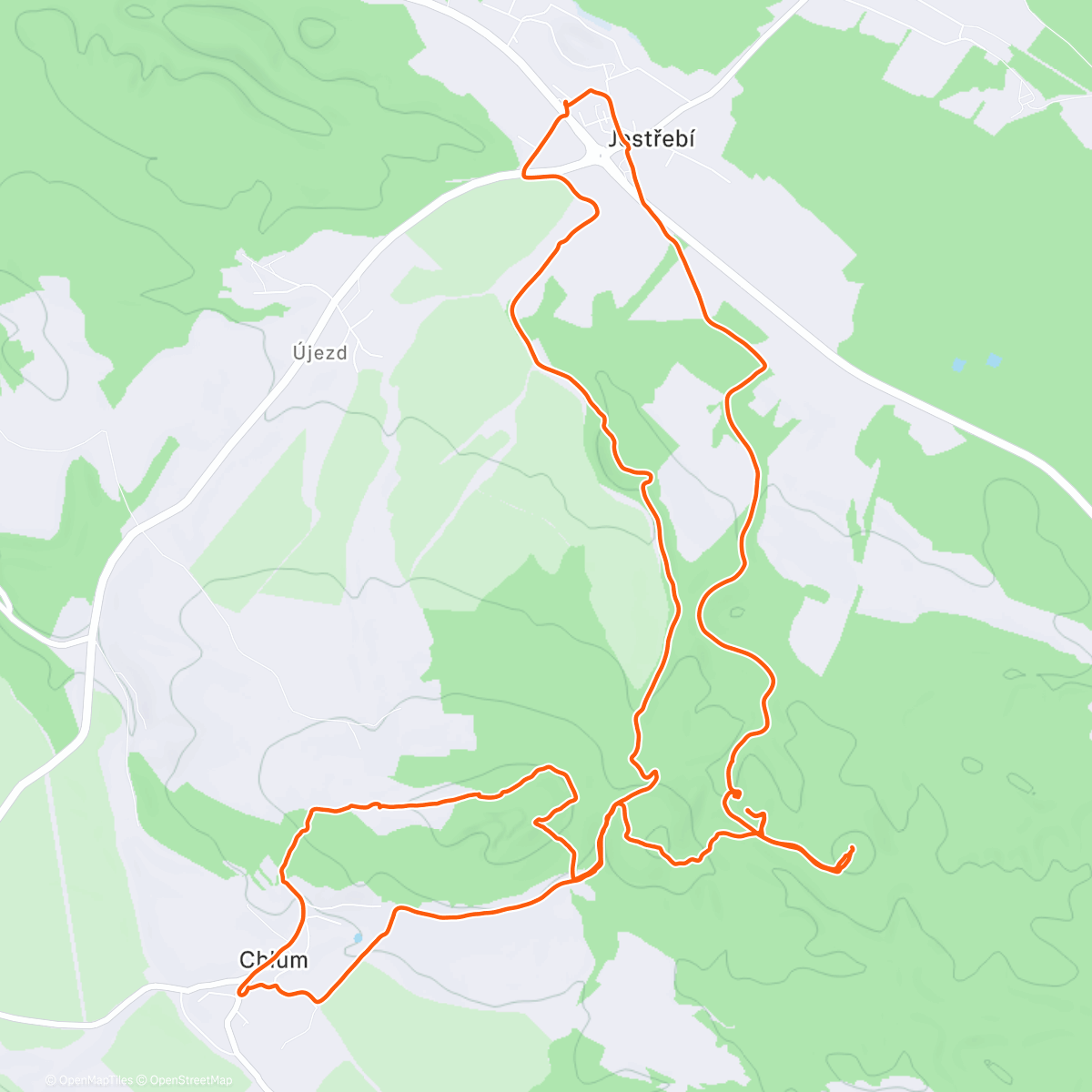 Карта физической активности (Kokořínsko + 6 HB)